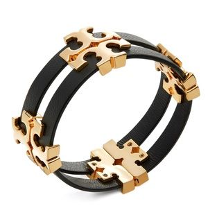 TORY BURCH • Serif-T Stacked Wrap Bracelet